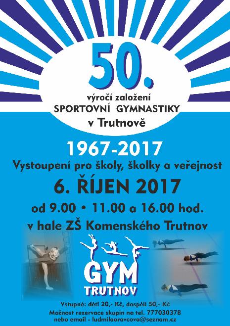 50. výročí založení sportovní gymnastiky v Trutnově